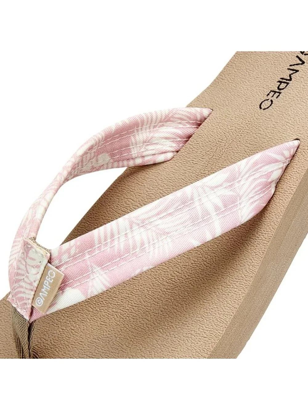 Women's Floral Pineapple Leaf Pink Comfortable Flip Flops Summer Thong Sandals